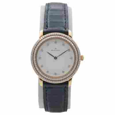 BLANCPAIN VILLERET 30MM YELLOW GOLD DIAMONDS WHITE DIAL AUTOMATIC REF: 1151-1418-55