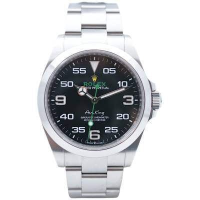 ROLEX AIR KING 40 AUTOMATIC OYSTER STEEL BLACK DIAL BOX+PAPERS 2023 REF: 126900
