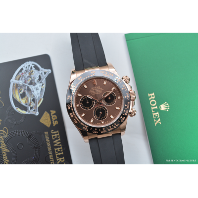 ROLEX DAYTONA COSMOGRAPH 40 CHOCOLATE DIAL OYSTERFLEX AUTOMATIC REF: 116515LN 