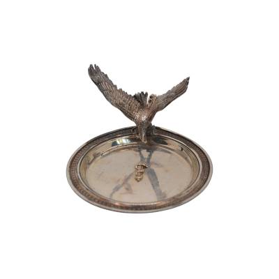 FARFURIE  CU FIGURINA VULTUR ARGINT 800