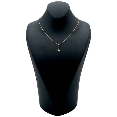 LANT SI PANDANT IN FORMA DE FLOARE DIN AUR GALBEN 18K_131076