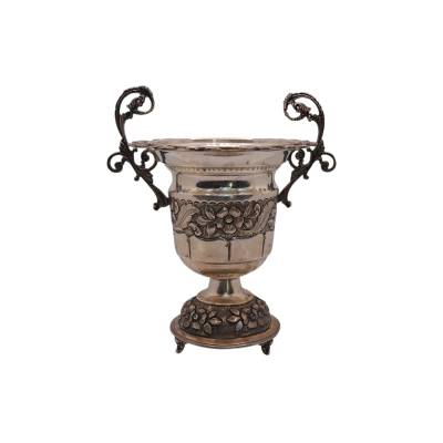 CUPA CU ELEMENTE DECORATIVE FLORALE SI MANERE ARGINT 800