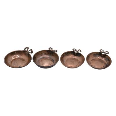 SET DE 4 FARFURII MICI DIN ARGINT 800