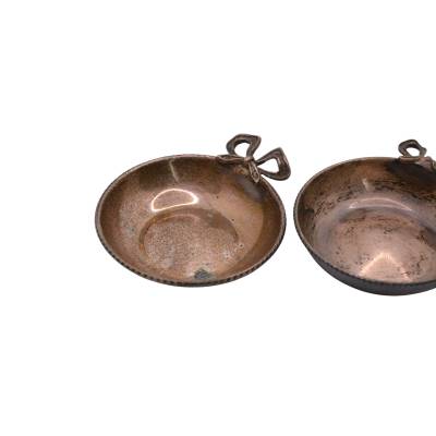 SET DE 4 FARFURII MICI DIN ARGINT 800