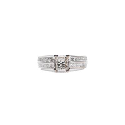 INEL DE LOGODNA DIN AUR ALB 18K CU DIAMANTE NATURALE_50244