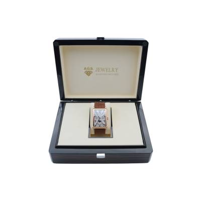 FRANCK MULLER LONG ISLAND MASTER BANKER 33 X 55 EVEROSE GOLD SILVER ARABIC DIAL AUTOMATIC REF: 1250 MB L DT