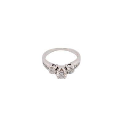 INEL DE LOGODNA DIN AUR ALB 14K CU DIAMANTE NATURALE_92746