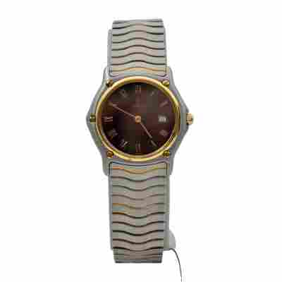 EBEL DATE SPORT CLASSIC WAVE 34MM GOLD&STEEL QUARTZ REF: 183903