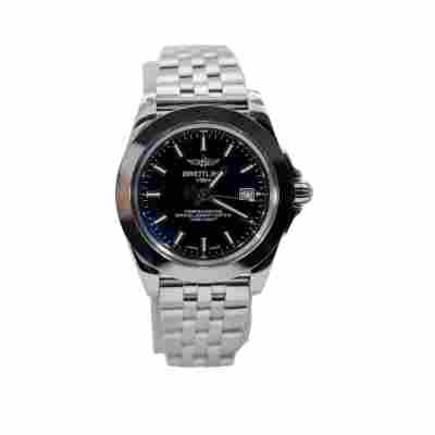 BREITLING GALACTIC SLEEK 32MM STEEL FULL SET 2017 BLACK DIAL REF: W7133012/BF62
