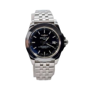 BREITLING GALACTIC SLEEK 32MM STEEL FULL SET 2017 BLACK DIAL REF: W7133012/BF62