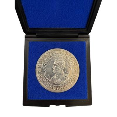 MEDALIE DIN ARGINT ANIVERSARA "75 DE ANI DE LA MAREA UNIRE", ROMANIA