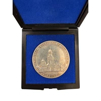 MEDALIE DIN ARGINT ANIVERSARA "75 DE ANI DE INCORONARE", ROMANIA