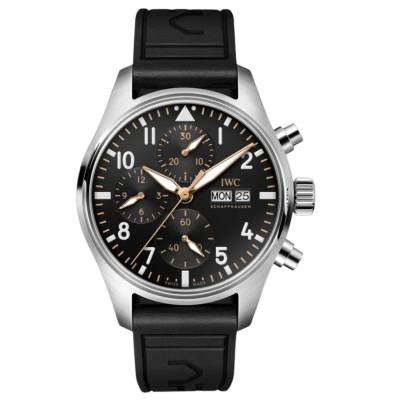 IWC PILOT CHRONOGRAPH APXGP STEEL 41MM BLACK DIAL REF: IW388116