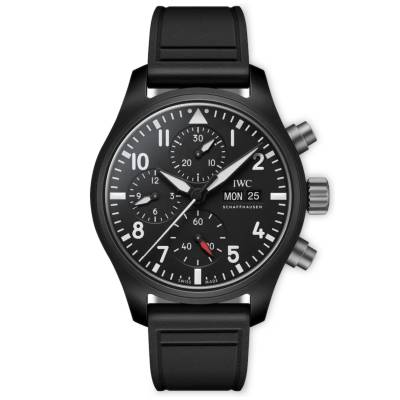 IWC PILOT CHRONOGRAPH TOP GUN CERAMIC 41MM BLACK DIAL REF: IW389401