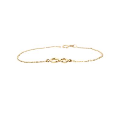BRATARA CU MODEL INFINIT DIN AUR GALBEN 14K
