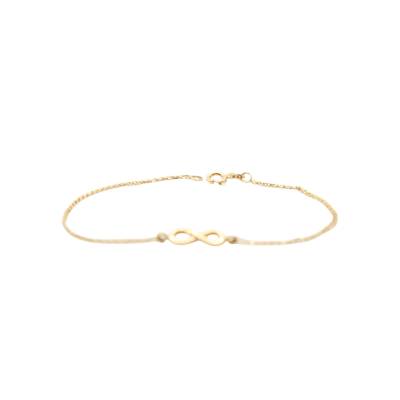 BRATARA CU MODEL INFINIT DIN AUR GALBEN 14K