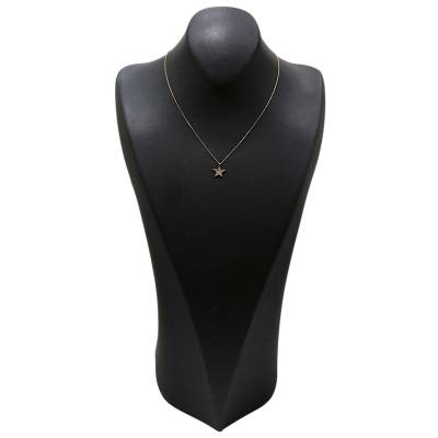 LANT SI PANDANT IN FORMA DE STEA DIN AUR ROZ 14K