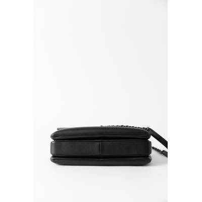 CHANEL MEDIUM TRENDY CC FLAP BAG BLACK LEATHER