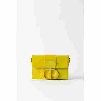 CHRISTIAN DIOR 30 MONTAIGNE CROSSBODY YELLOW LEATHER BAG