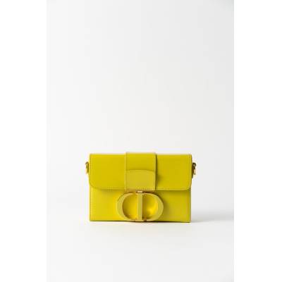 CHRISTIAN DIOR 30 MONTAIGNE CROSSBODY YELLOW LEATHER BAG