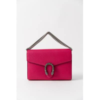  GUCCI MINI DIONYSUS FUCHSIA WALLET BAG 