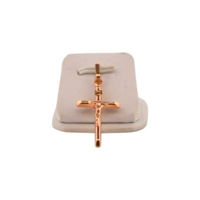 PANDANT IN FORMA DE CRUCE DIN AUR ROZ 14K_115436