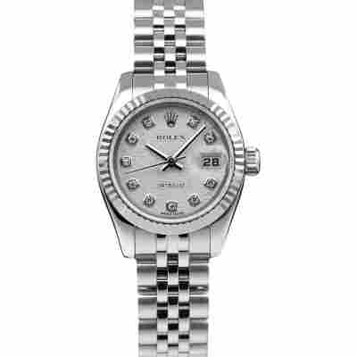 ROLEX LADY DATEJUST 26MM SILVER JUBILEE DIAMOND FULL SET 2010 REF: 179174 