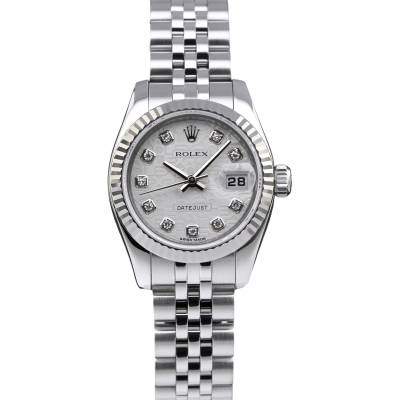 ROLEX LADY DATEJUST 26MM SILVER JUBILEE DIAMOND FULL SET 2010 REF: 179174 