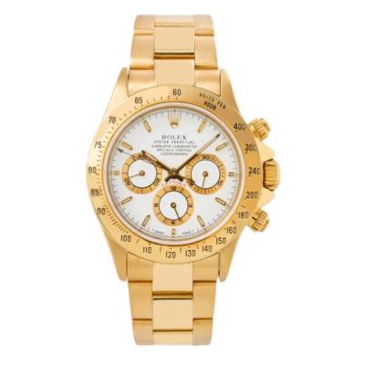 ROLEX DAYTONA 40 YELLOW GOLD WHITE DIAL REF: 116528