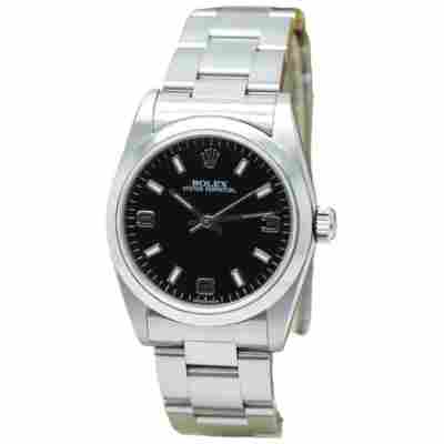 ROLEX OYSTER PERPETUAL 31 BLACK DIAL OYSTER STEEL AUTOMATIC REF: 77080