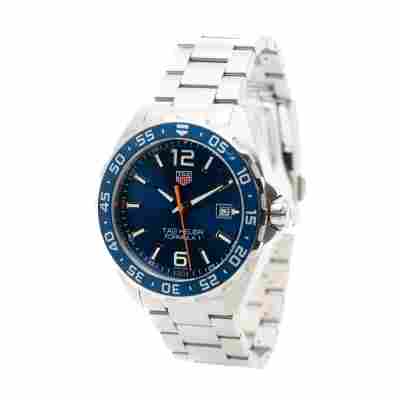 TAG HEUER FORMULA 1 QUARTZ 43MM STAINLESS STEEL BLUE DIAL REF: WAZ1010