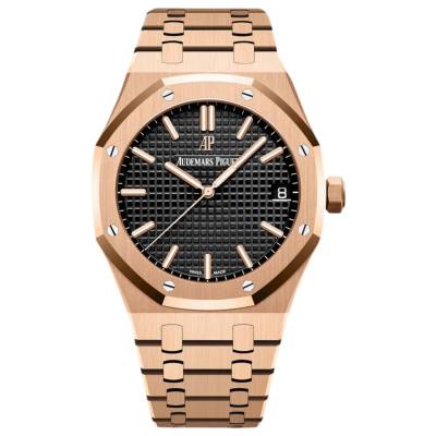 AUDEMARS PIGUET ROYAL OAK 41MM ROSE GOLD BLACK DIAL REF: 15500OR.OO.1220OR.01