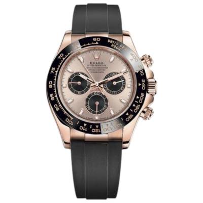 ROLEX DAYTONA 40MM OYSTERFLEX EVEROSE GOLD SUNDUST DIAL REF: 116515LN