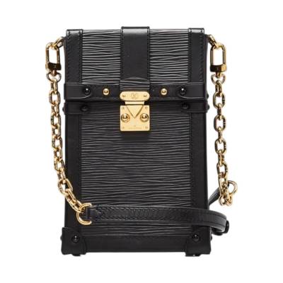 LOUIS VUITTON BLACK EPI LEATHER VERTICAL TRUNK POCHETTE BAG