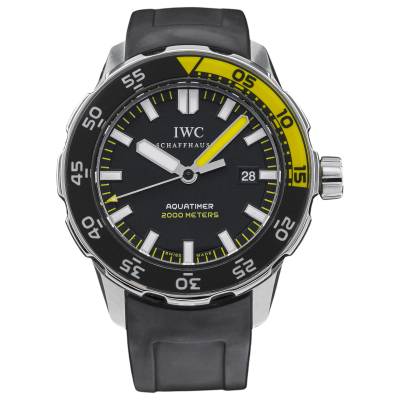 IWC AQUATIMER 44MM STEEL FULL SET 2010 AUTOMATIC BLACK DIAL REF: IW356801