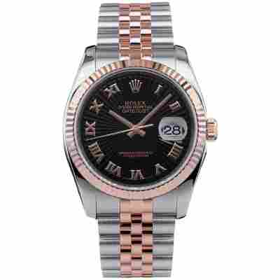 ROLEX DATEJUST 36 EVEROSE SUNBEAM DIAL FULL SET JUBILEE 2008 REF: 116231