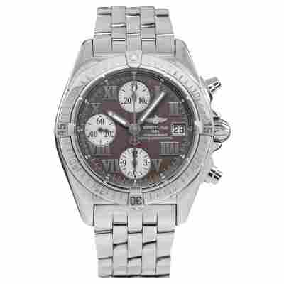 BREITLING CHRONO COCKPIT 39MM GREY DIAL STEEL FULL SET 2000 REF: A13358
