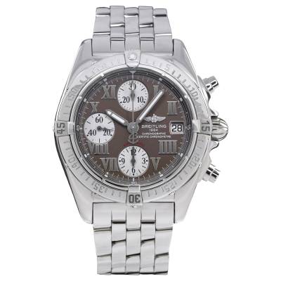 BREITLING CHRONO COCKPIT 39MM GREY DIAL STEEL FULL SET 2000 REF: A13358
