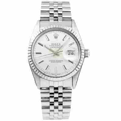 ROLEX DATEJUST 36 SILVER DIAL JUBILEE FULL SET STAINLESS STEEL 1988 REF: 16030