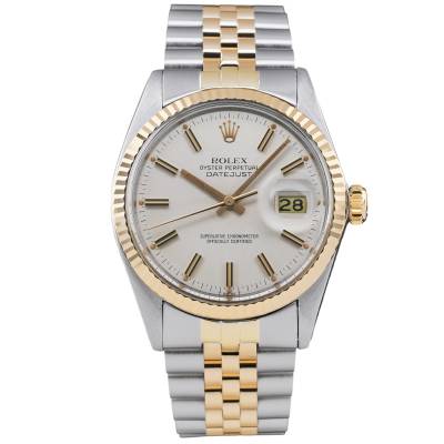 ROLEX DATEJUST 36MM TWO-TONE IVORY DIAL FULL SET 1983 REF: 16013