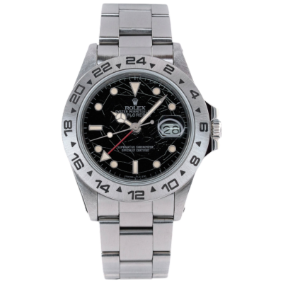 ROLEX EXPLORER II 40MM SPIDER BLACK DIAL STEEL FULL SET 1984 REF: 16550