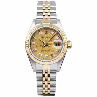ROLEX LADY-DATEJUST 26 TWO TONE CHAMPAGNE DIAMOND DIAL JUBILEE 2002 REF: 79173