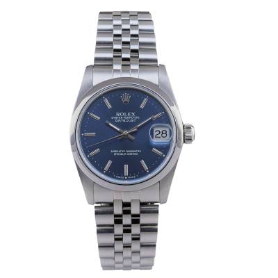ROLEX DATEJUST 31 BLUE DIAL JUBILEE STEEL FULL SET 1988 REF: 68240