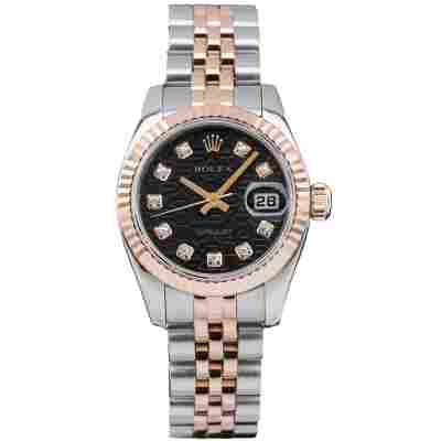 ROLEX LADY DATEJUST 26MM BLACK JUBILEE DIAMONDS FULL SET 2006 REF: 179171