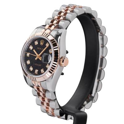 ROLEX LADY DATEJUST 26MM BLACK JUBILEE DIAMONDS FULL SET 2006 REF: 179171