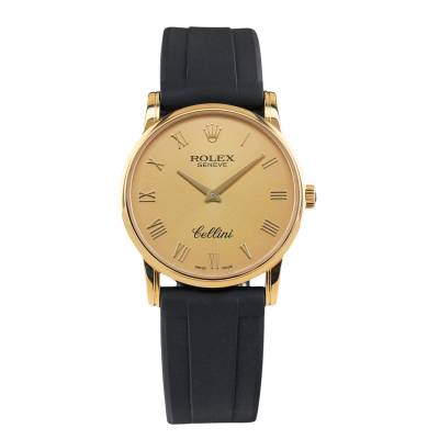 ROLEX CELLINI CLASSIC 32MM YELLOW GOLD CHAMPAGNE FULL SET 2008 REF: 5116