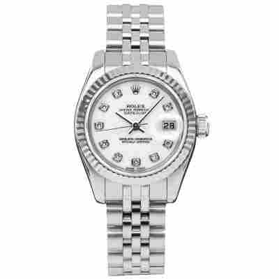 ROLEX LADY-DATEJUST 26 WHITE DIAMOND DIAL FULL SET 2009 JUBILEE REF: 179174