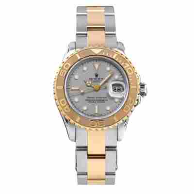 ROLEX YACHT MASTER 29MM TWO TONE GREY DIAL FULL SET 2002 REF: 169623