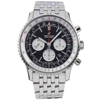 BREITLING NAVITIMER 46MM BLACK DIAL STEEL FULL SET 2019 REF: AB0127