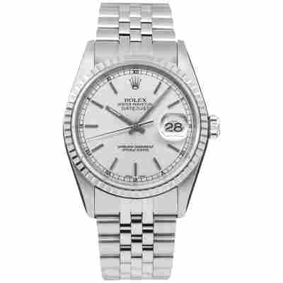 ROLEX DATEJUST 36MM SILVER DIAL JUBILEE FULL SET STEEL 2000 REF: 16220